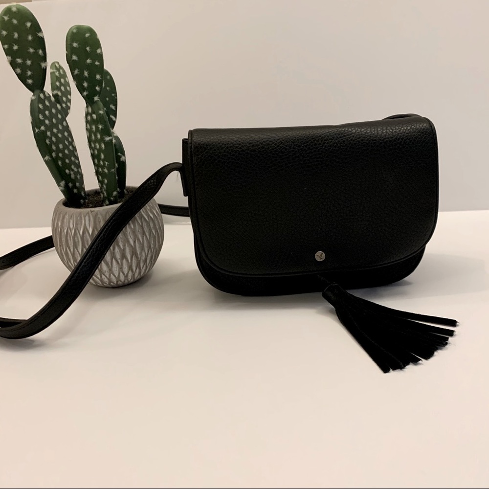 AMERICAN BLACK LEATHER BAG